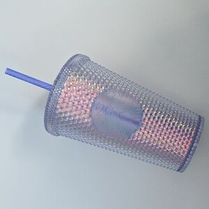 Starbucks Tumbler Diamond Texture Iridescent Logo Tumbler Plastic Size 16 fl oz